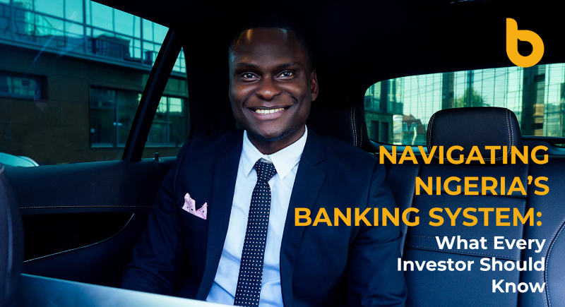 Nigerian banker reviews banking system documents while commuting in car